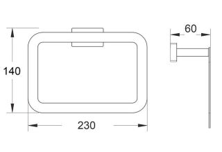 Полотенцедержатель Shevanik SG5606 хром