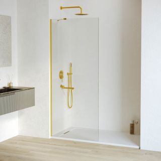 Душевая перегородка RGW WA-102Gb 351010210-16 100см брашированное золото