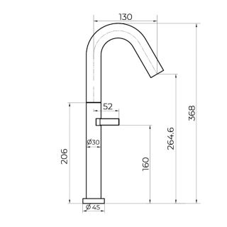 Смеситель для раковины высокий Knotlor SS-31/BL, черный