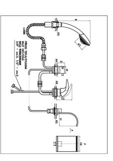 Смеситель на борт ванны Rav Slezak Dunaj D467.5PZ золото