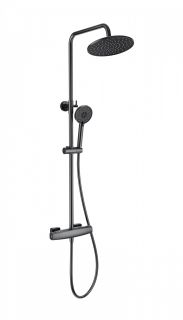 Душевая стойка Wonzon & Woghand Neo WW-B3035-A-BGG с термостатом тёмный графит