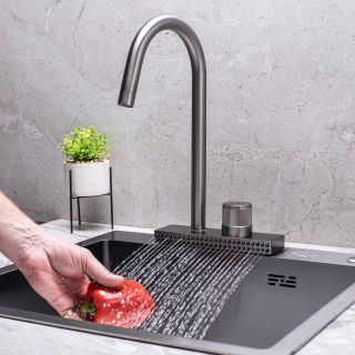 Смеситель для кухни РМС SUS130PVD-017F графит