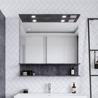 Зеркало с подсветкой Бриклаер Чили 4627125415180 80 см цемент