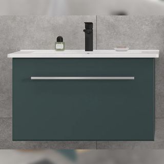 Тумба под раковину подвесная Velvex Posse tp.POS.OSK.75.1Y верде/дуб золотой, 75 см