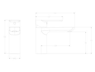 Смеситель для раковины Wonzon & Woghand Line WW-A40732-BG брашированное золото