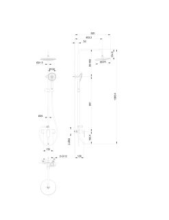 Душевая стойка Wonzon & Woghand Line WW-AE3354-MW чёрный матовый