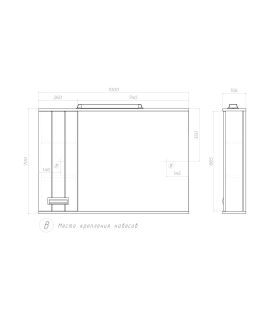 Зеркальный шкаф Vigo Diana 1000 левый
