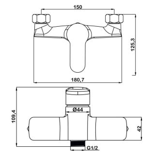 Смеситель для душа Swedbe Olymp 1820 хром