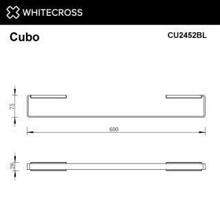 Полотенцедержатель WHITECROSS Cubo CU2452GLB 60 см брашированное золото