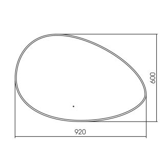 Зеркало с подсветкой ABBER Kontur AG6301SC-0.92 92см