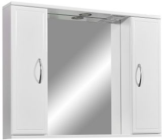 Зеркало-шкаф с подсветкой Stella Polar Концепт 80см белый SP-00000059