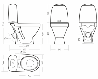 Унитаз-компакт Sanita Виктория Стандарт белый