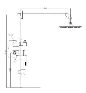 Душевая система ESKO  Set_3in1 хром