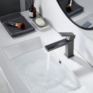 Cмеситель для раковины Knotlor KN-20/GMP, оружейная сталь